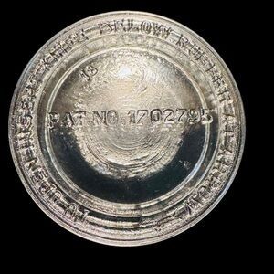 Antique Presto Glass Canning Jar (Stamped #18) Lid 3~Inch